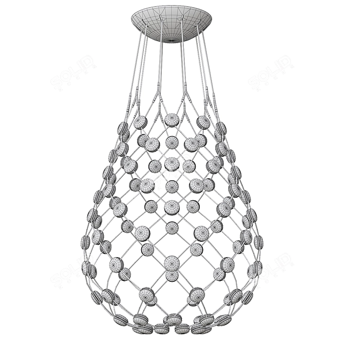 Elegant Lighting Fixture: Nacelle Chandelier 3D model image 3