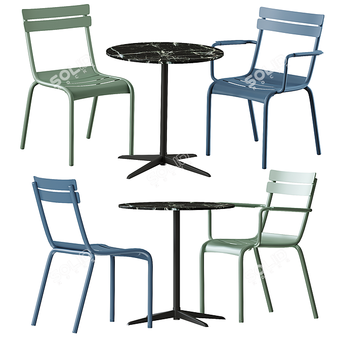 Replica Fermob Luxembourg Dining Table 3D model image 1