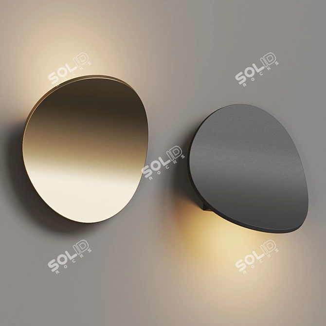 Modern Aluminum Wall Sconce Fixture 3D model image 2