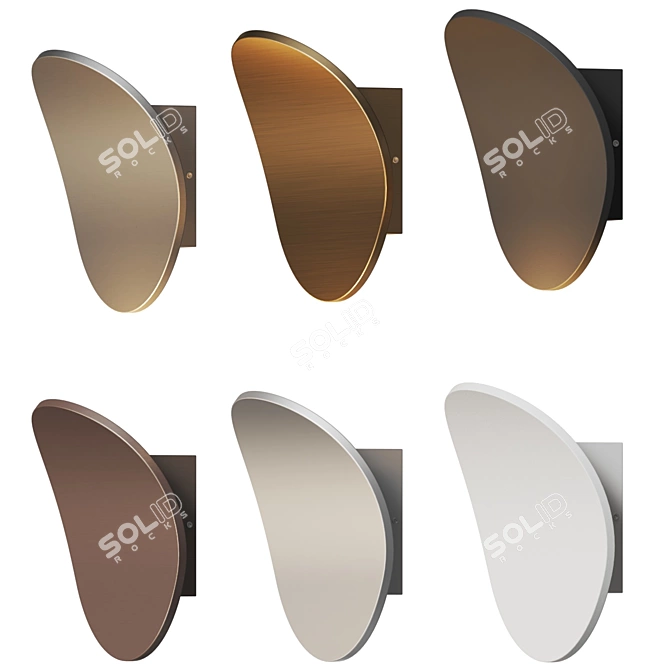 Modern Aluminum Wall Sconce Fixture 3D model image 4