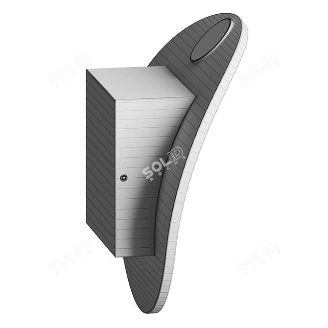 Modern Aluminum Wall Sconce Fixture 3D model image 5