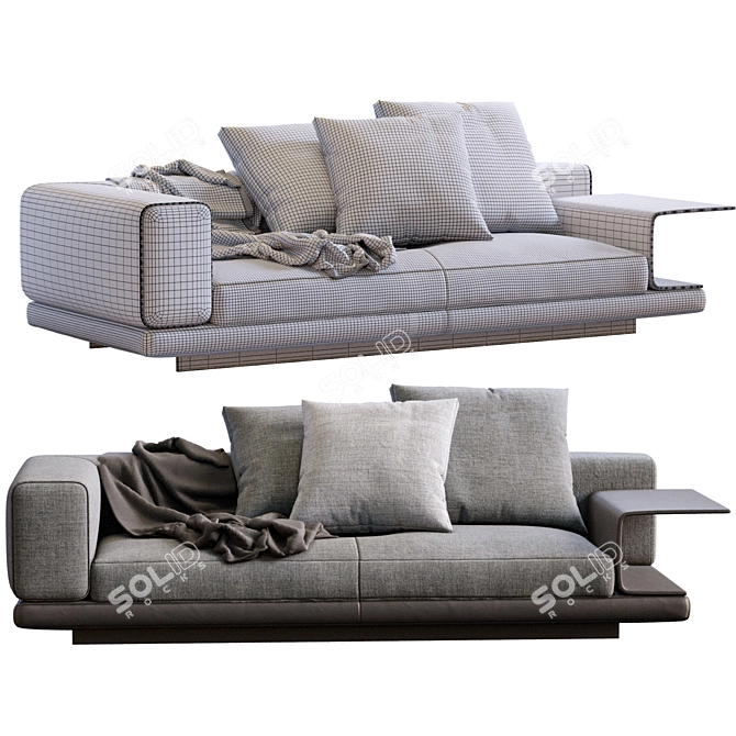 Elegant Minotti Connery Sofa 3D 3D model image 4