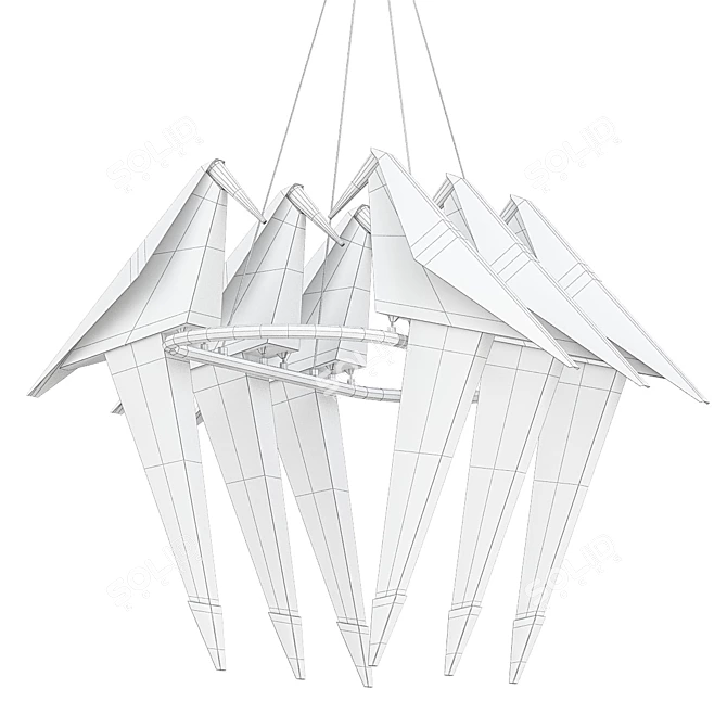 Origami Bird Chandelier Imperium Loft 3D model image 3