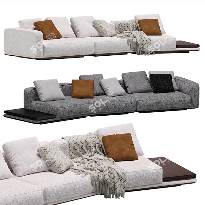 Minotti Horizonte Modular Sofa Set 3D model image 1