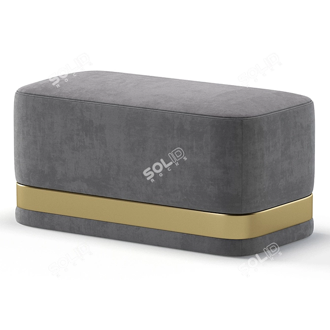 Contemporary Pouffe Aroka 3 Colors 3D model image 2