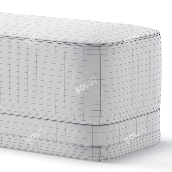 Contemporary Pouffe Aroka 3 Colors 3D model image 4