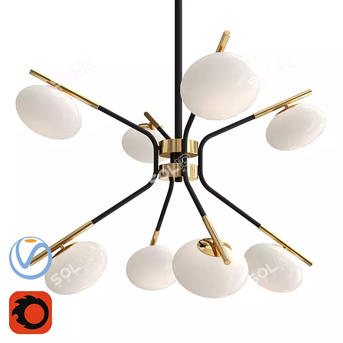 Levity 8: Modern Lighting Elegance 3D model image 1