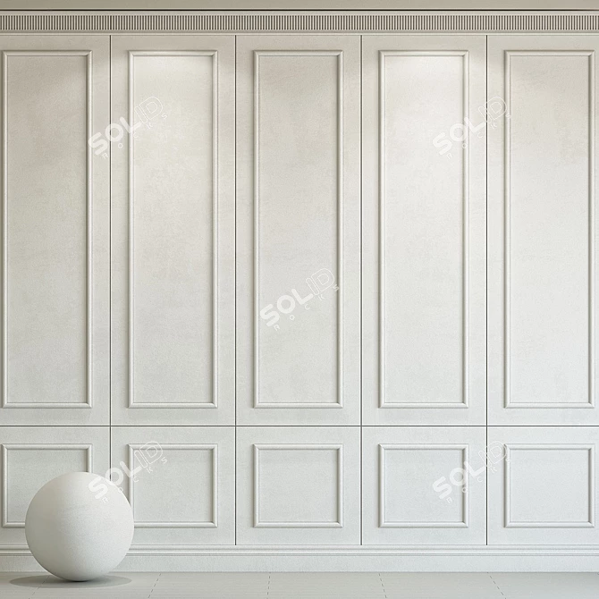 Decorative Plaster with Molding 257 3D model image 1