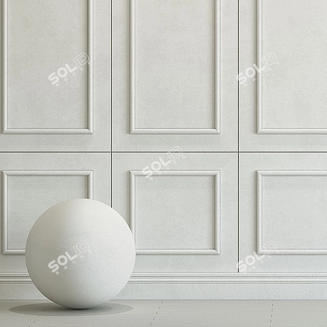 Decorative Plaster with Molding 257 3D model image 2