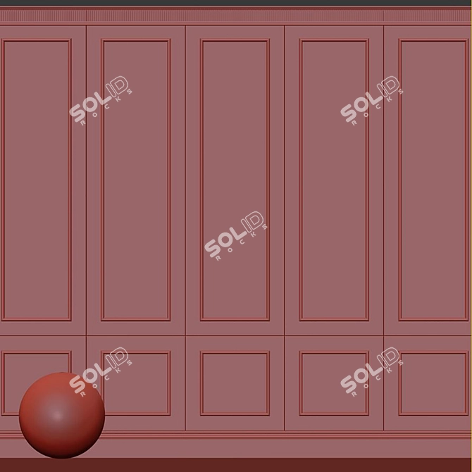 Decorative Plaster with Molding 257 3D model image 4