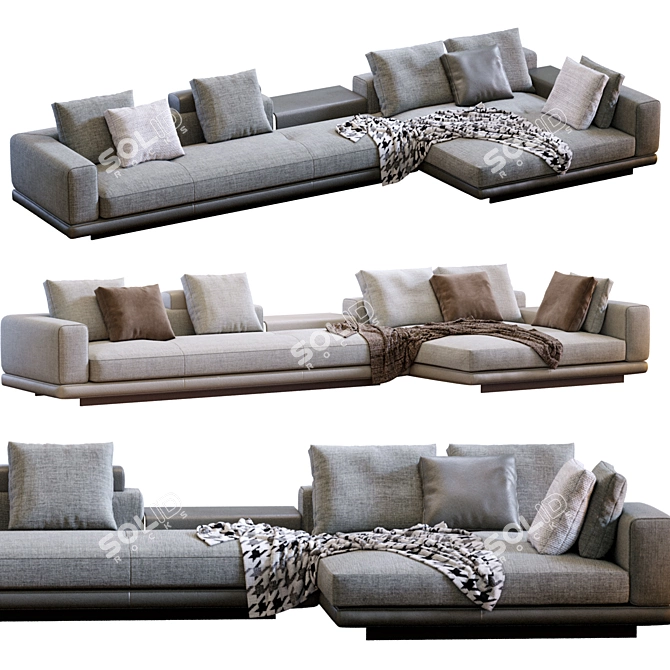 Modern Minotti Sofa Connery 3D model image 1