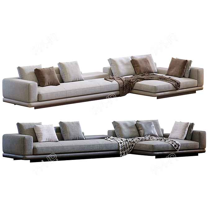 Modern Minotti Sofa Connery 3D model image 3