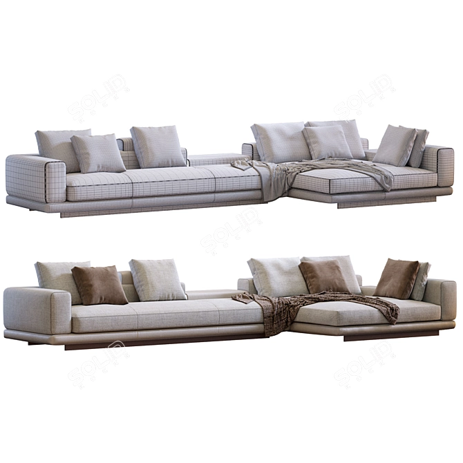 Modern Minotti Sofa Connery 3D model image 4