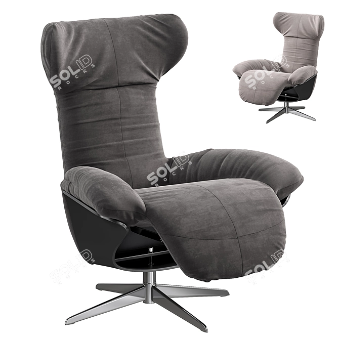 Natuzzi Ilia Armchair: 2015 Design 3D model image 1