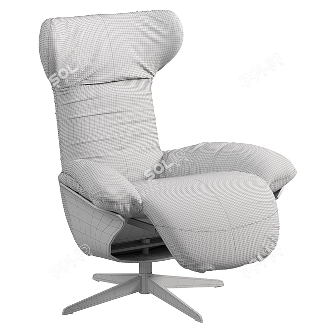 Natuzzi Ilia Armchair: 2015 Design 3D model image 4