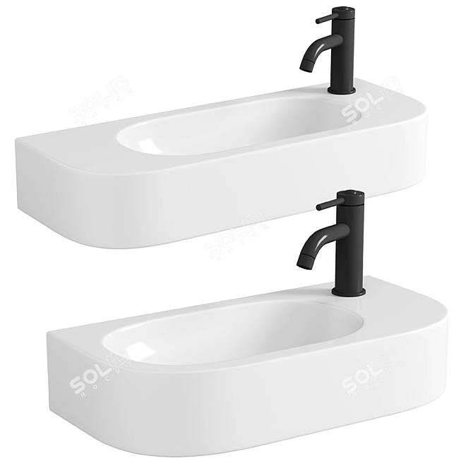 Globo FORTY3 Washbasin Sleek Design 3D model image 1