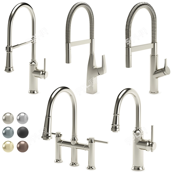 Versatile BLANCO Kitchen Faucet 3D model image 1