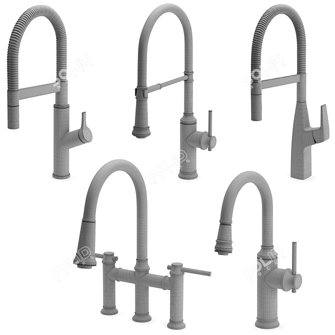 Versatile BLANCO Kitchen Faucet 3D model image 7