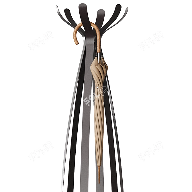 Ficus Morica Metal Coat Hanger 3D model image 3