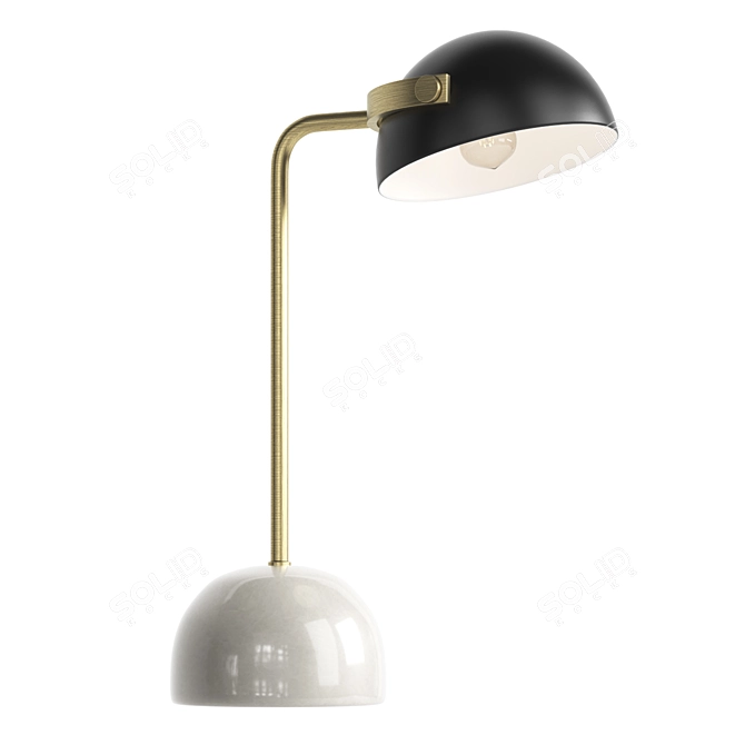 Stylish Zuo Modern Brass Lamp 3D model image 1