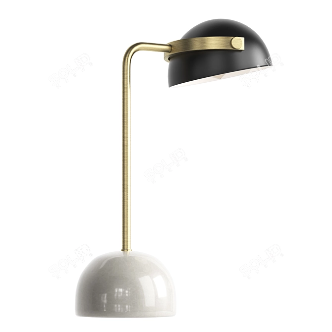 Stylish Zuo Modern Brass Lamp 3D model image 2