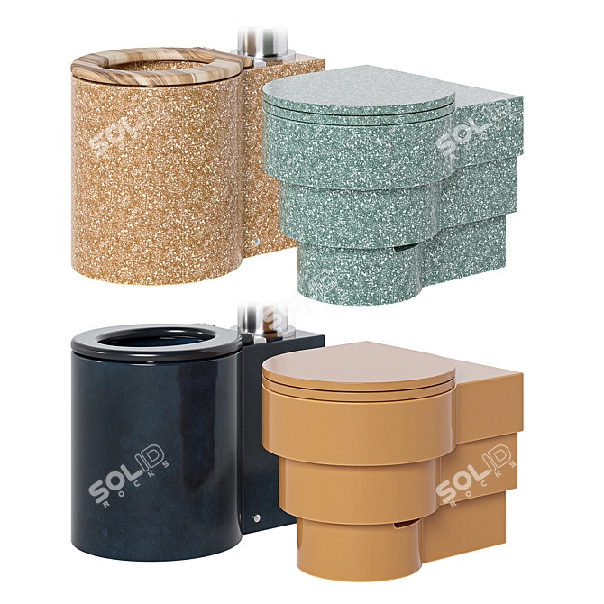 Parisian Elegance Toilet Set 3D model image 4