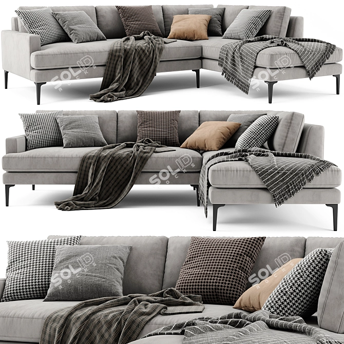 Andes Terminal Chaise Sofa 3D Model 3D model image 1