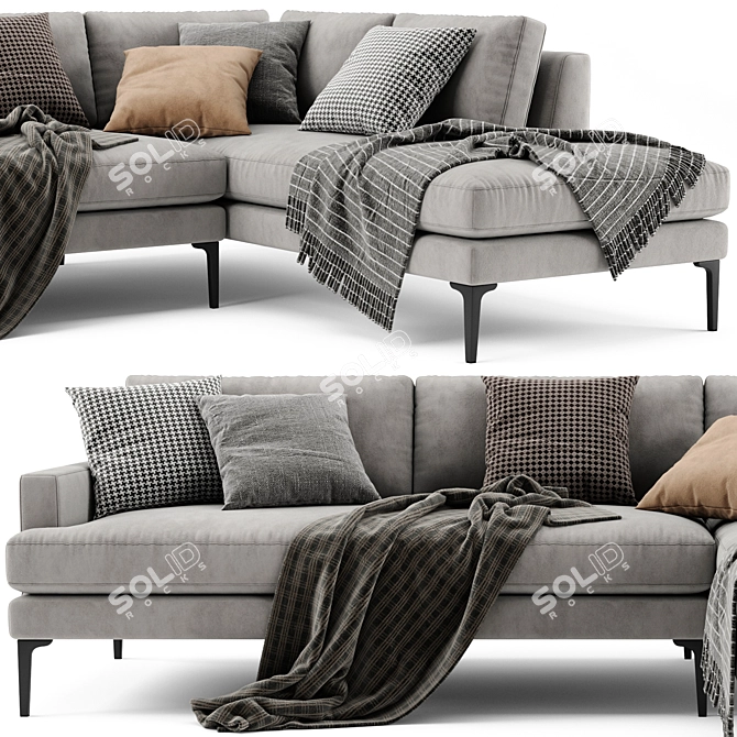 Andes Terminal Chaise Sofa 3D Model 3D model image 2