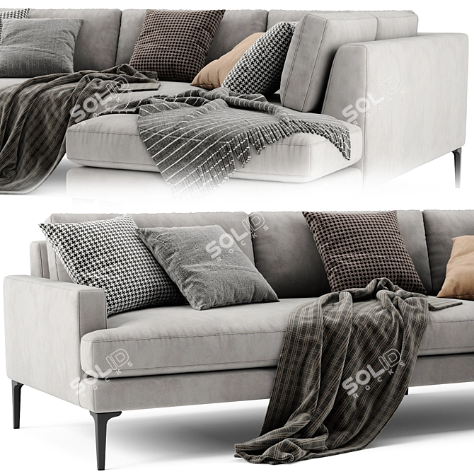 Andes Terminal Chaise Sofa 3D Model 3D model image 3