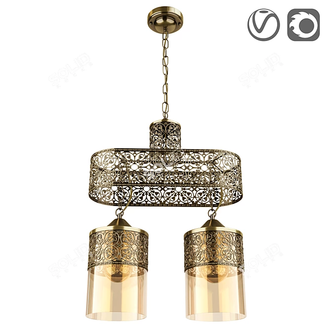 Citilux Emir Chandelier: Eastern Luxury 3D model image 1