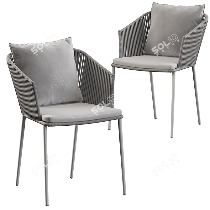 Modern Cane-Line Moments Chair 3D model image 2
