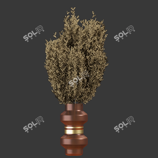 Premium Dried Flower Bouquet 3D 3D model image 5