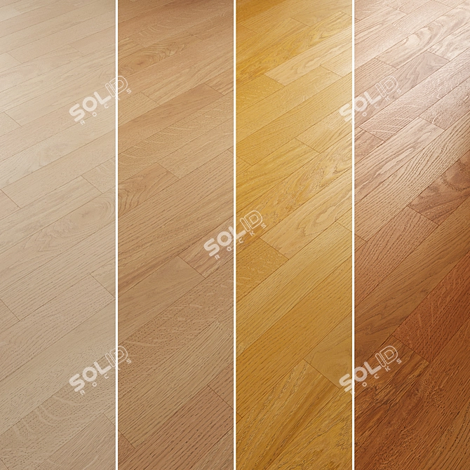 Oak Parquet Flooring Collection 3D model image 2