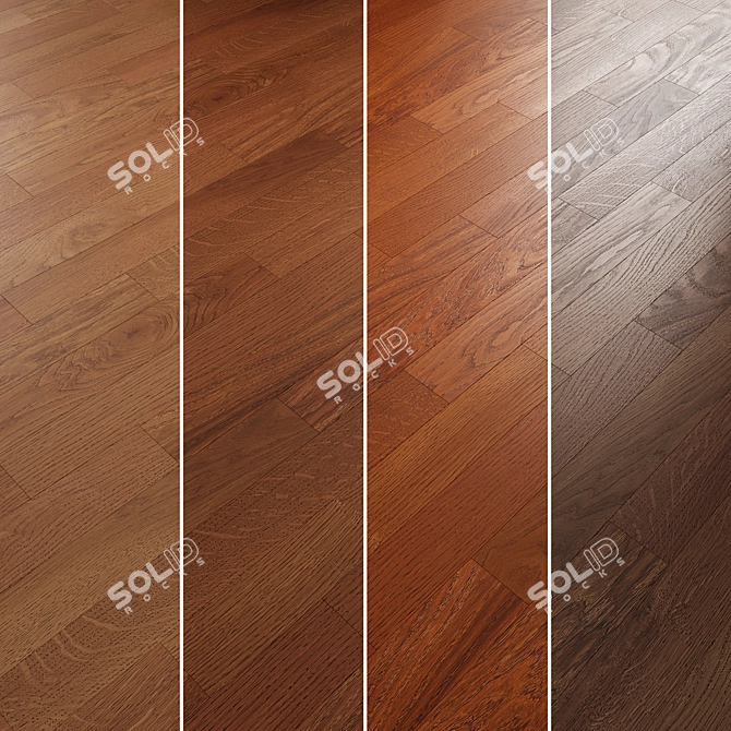 Oak Parquet Flooring Collection 3D model image 3