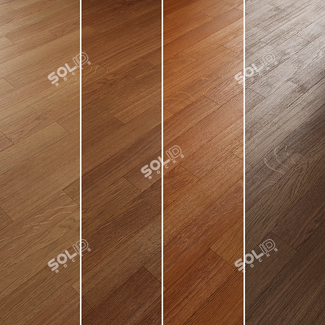 Oak Parquet Flooring Collection 3D model image 3