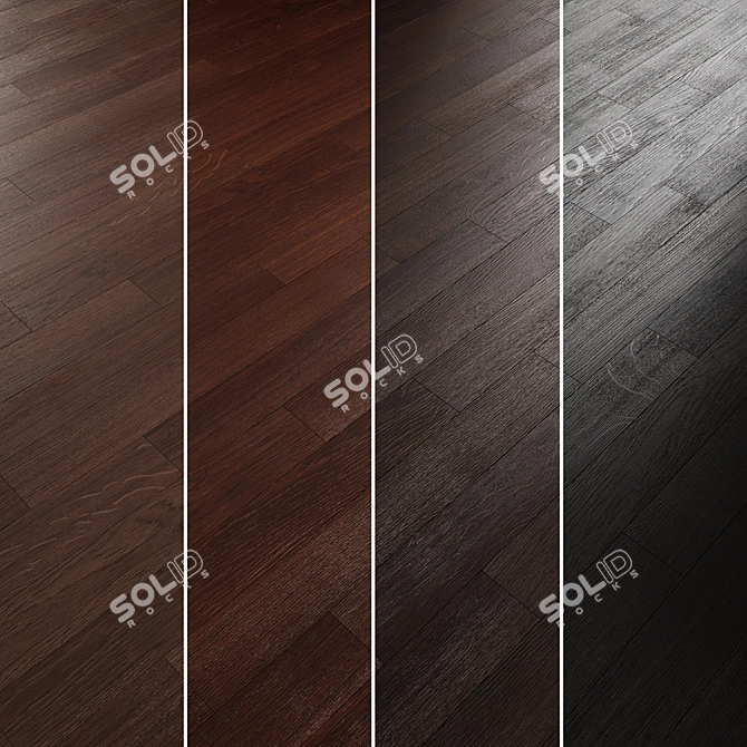 Oak Parquet Flooring Collection 3D model image 4