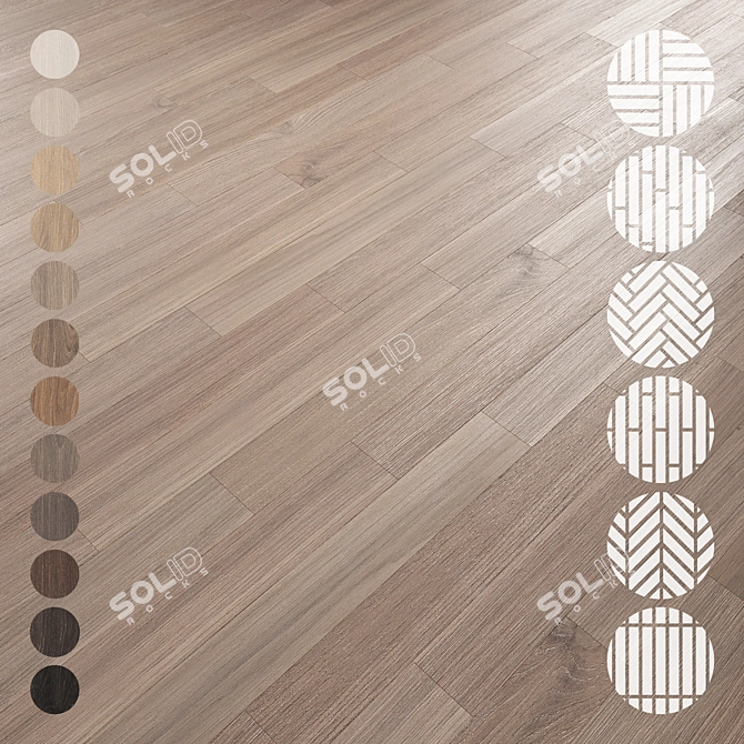 Oak Parquet Selection 017 3D model image 1