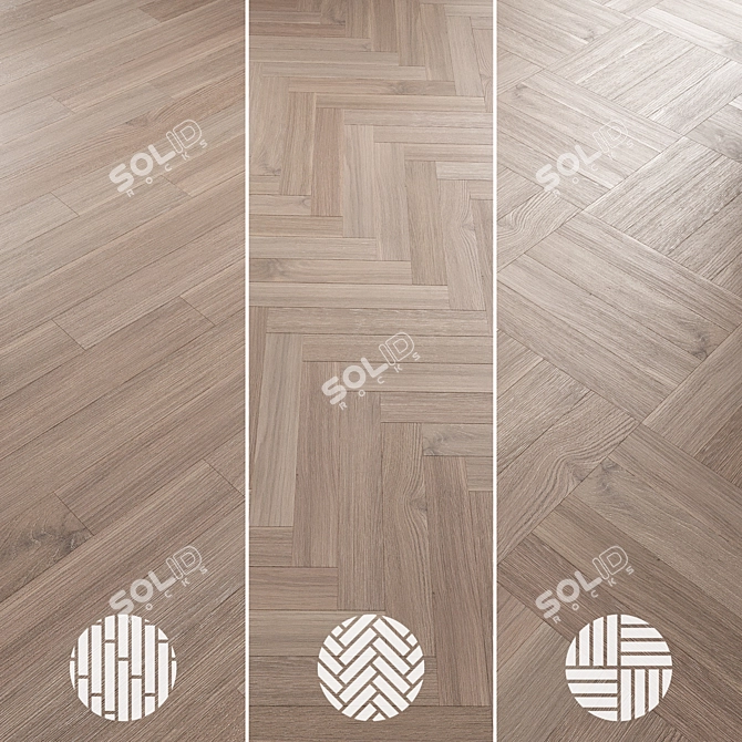 Oak Parquet Selection 017 3D model image 5