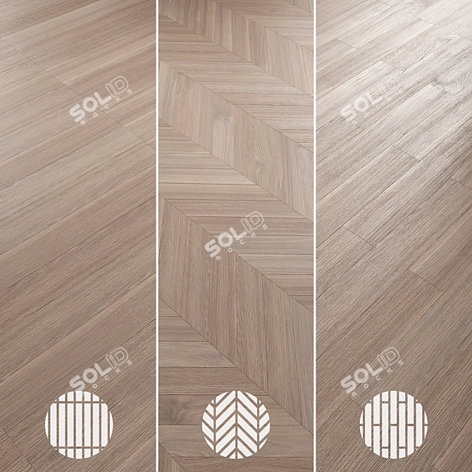 Oak Parquet Selection 017 3D model image 6