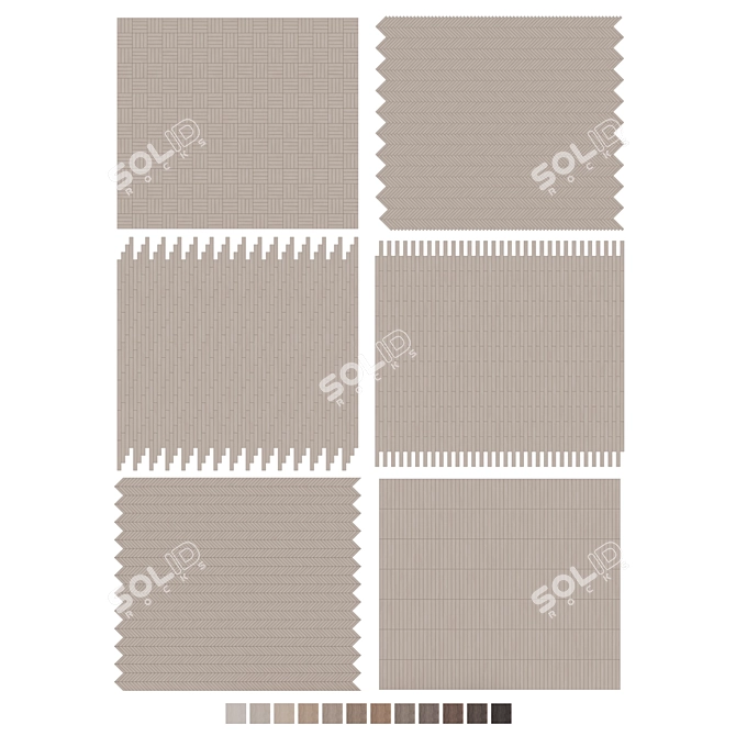 Oak Parquet Selection 017 3D model image 7