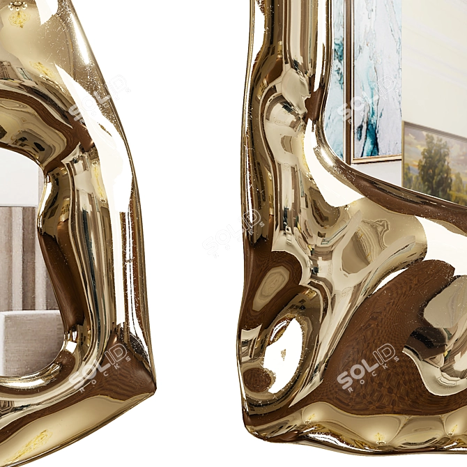 Modern Mirror Set for Your Home 3D model image 2