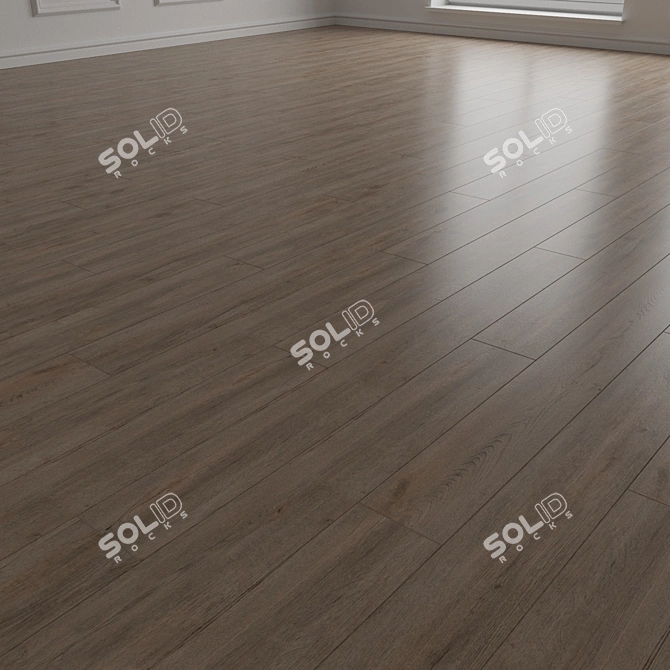 Dark Light Parquet Laminate Engineered Wood 3D model image 2