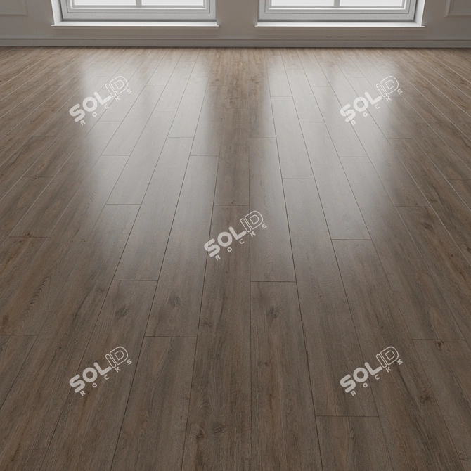 Dark Light Parquet Laminate Engineered Wood 3D model image 3