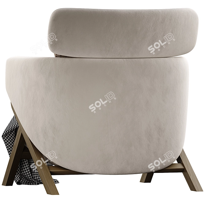 Sleek Cordial StudioF Armchair 3D model image 4