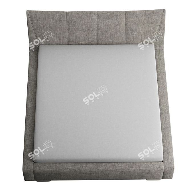 NANTES Gray Linen King Bed 3D model image 3