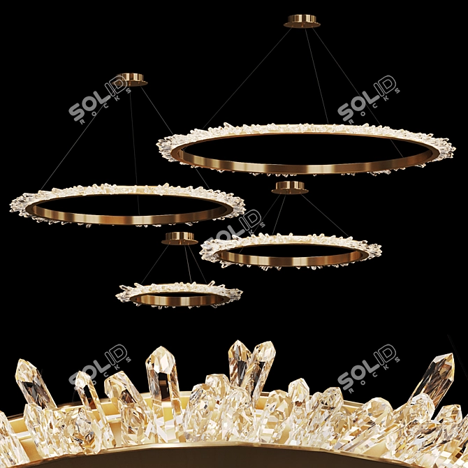 Elegant Deodora Chandelier Collection 3D model image 1