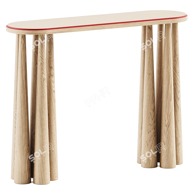 Sleek Modern Bogdan Console Table 3D model image 1
