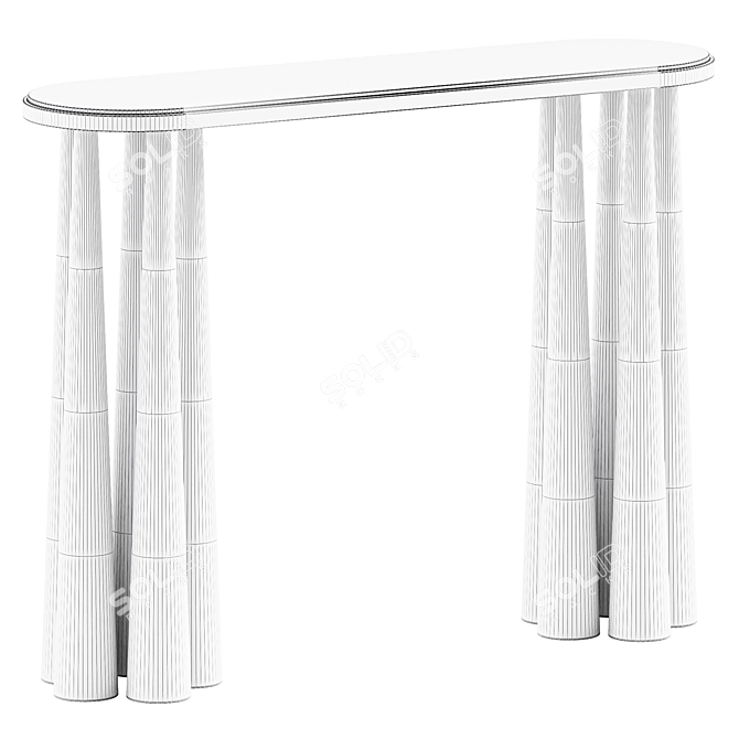 Sleek Modern Bogdan Console Table 3D model image 2