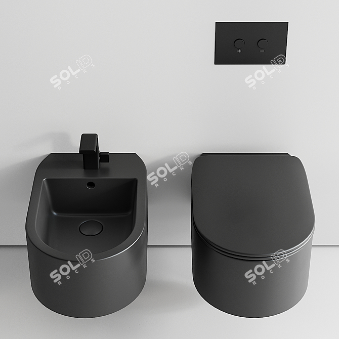 Astra Wall-Hung Rimless Toilet 3D model image 3