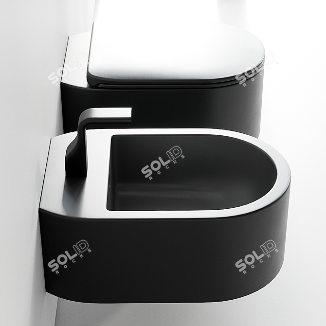 Astra Wall-Hung Rimless Toilet 3D model image 4